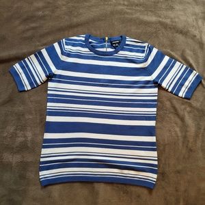 Premise Sweater Top Blue and White Stripes Womens Size XS